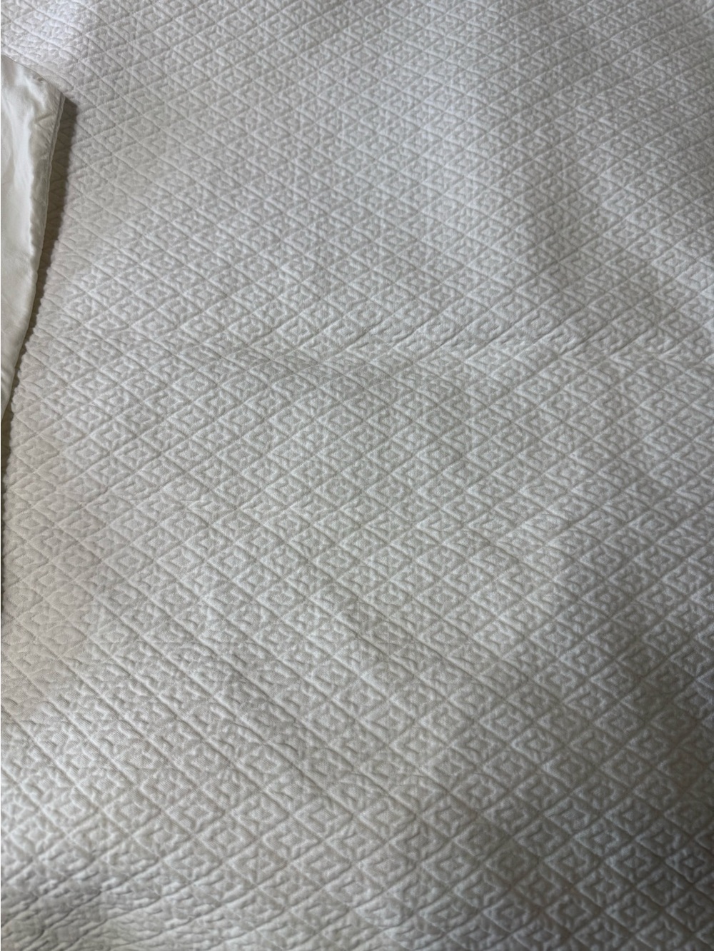 Pottery Barn King Duvet - white quilted button closure